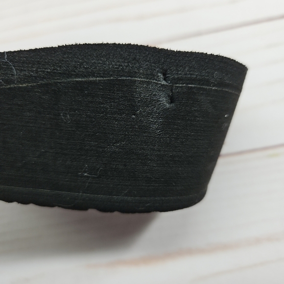 Teva Mush Mandalyn Wedge Sandal‎ Womens 8 Black Floral Pattern Flip Flops - Picture 3 of 11